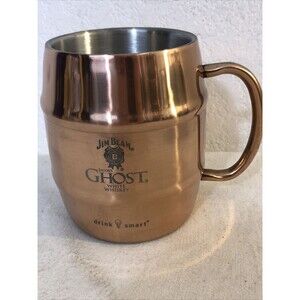 NIB Jim Beam Ghost White Whiskey Moscow Mule Mug Copper & Stainless 7 Available